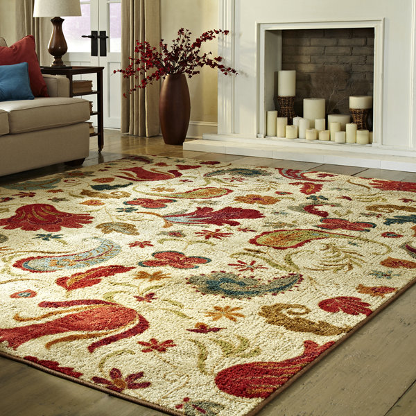 Andover Mills Virginia Beige/Red Area Rug & Reviews Wayfair